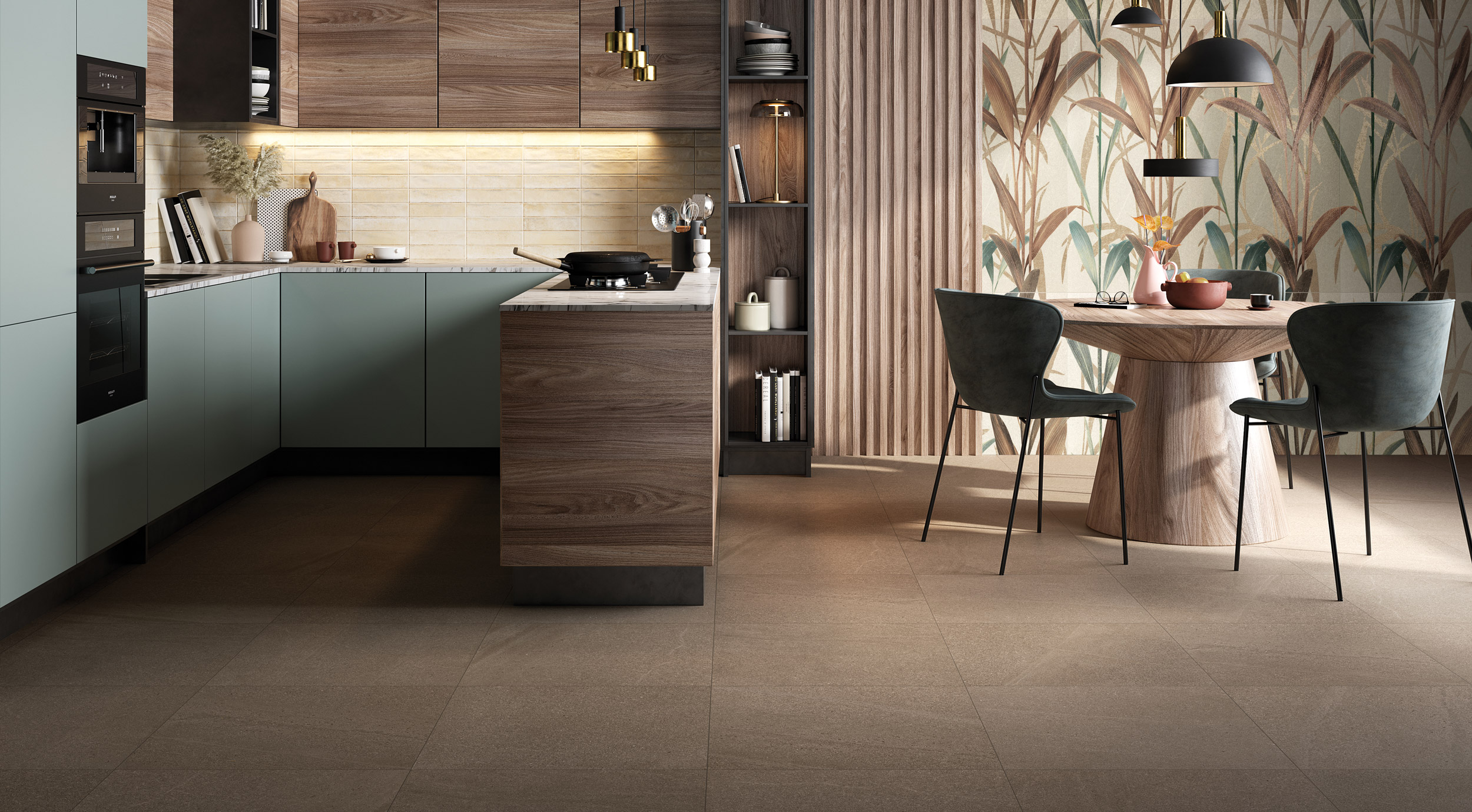 Ceramic and Porcelain stoneware kitchen tiles and floorings ...