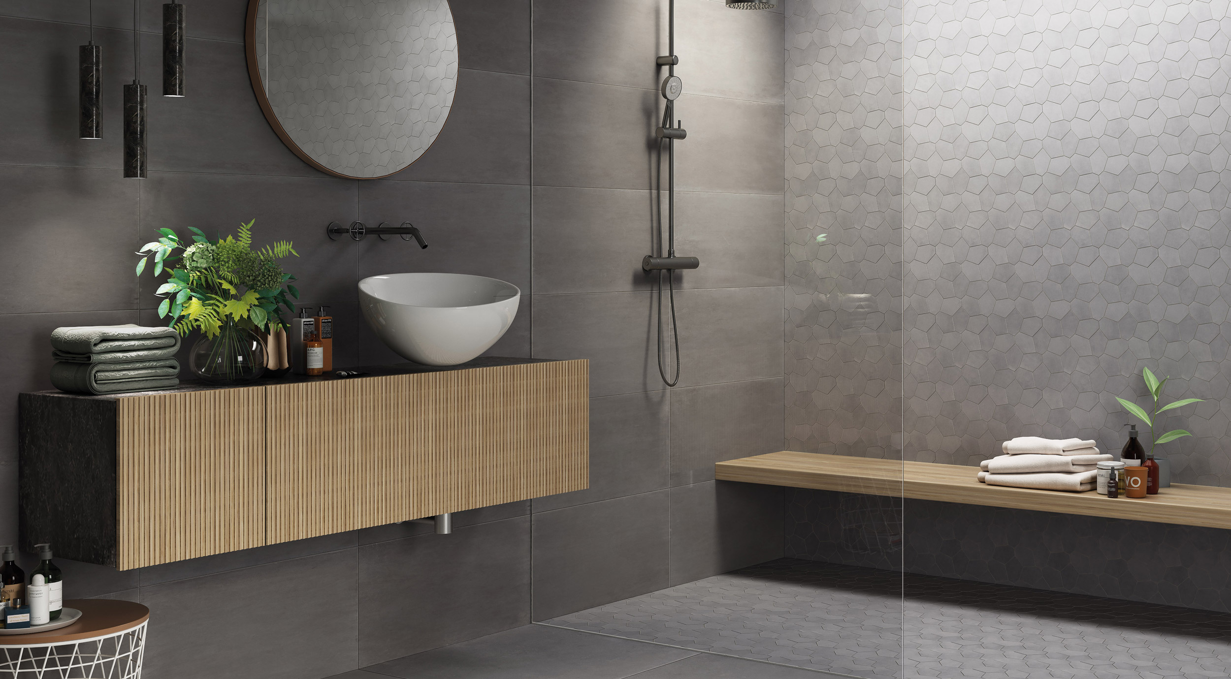 Bathroom tiles Concrete by Ceramica Rondine
