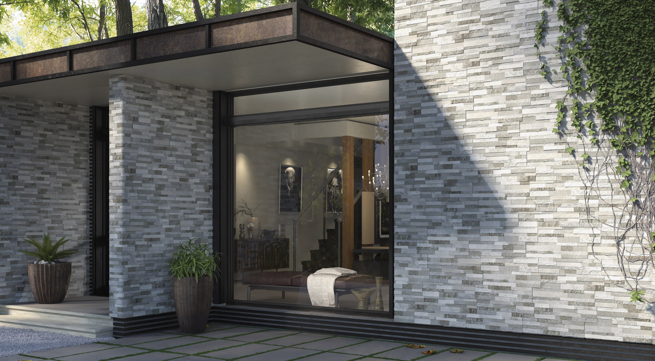 Stone Effect Porcelain Stoneware Wall Covering Cubics Ceramica Rondine Cubics None