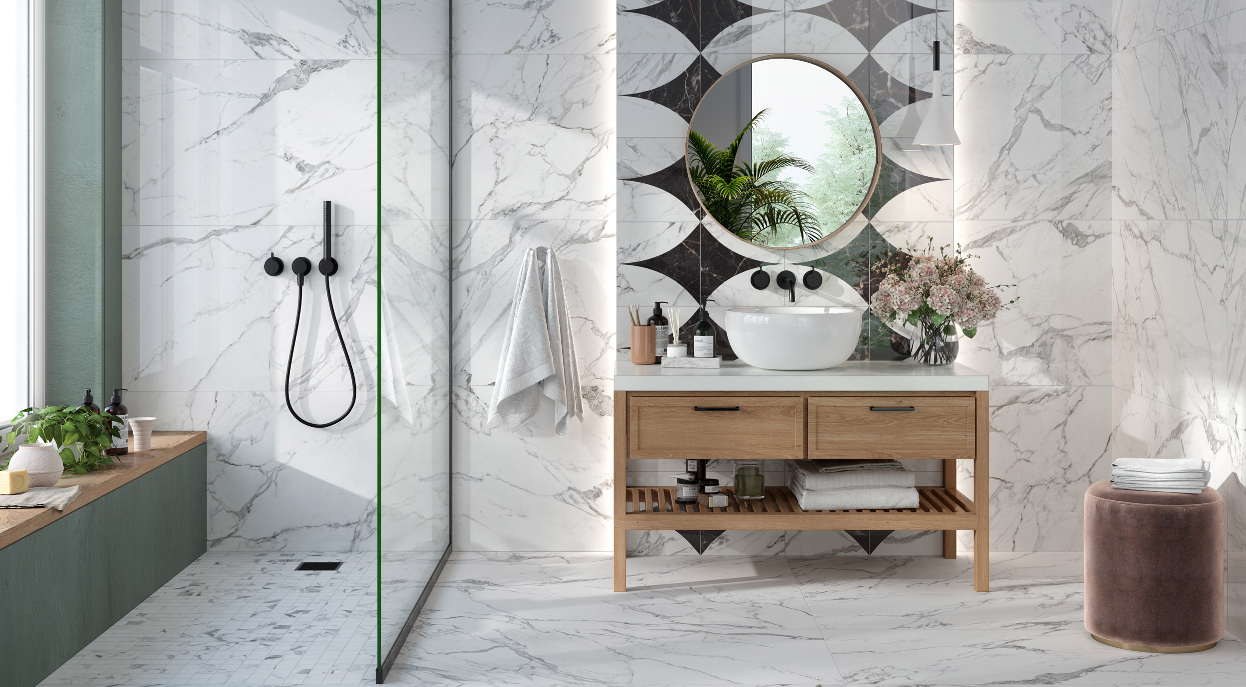 Bathroom tiles Canova by Ceramica Rondine