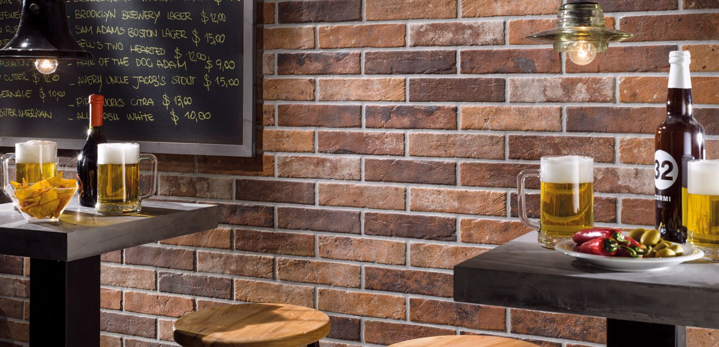Brick effect porcelain stoneware of the Brick Generation Tribeca