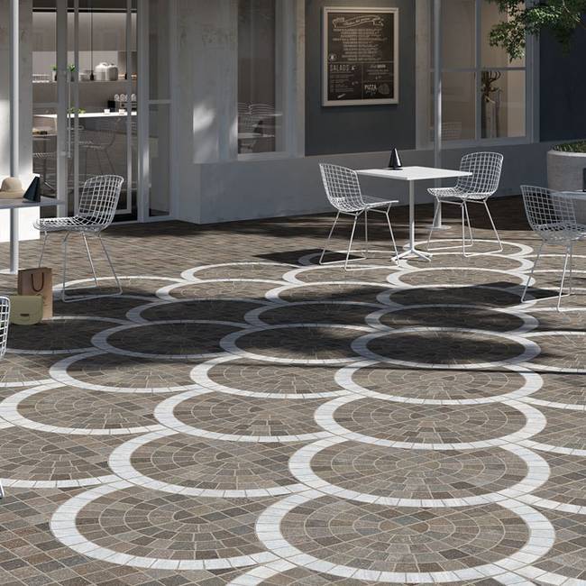 Stone effect outdoor porcelain stoneware