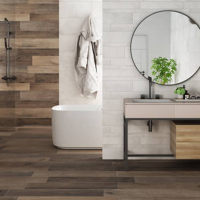 Wood effect porcelain stoneware