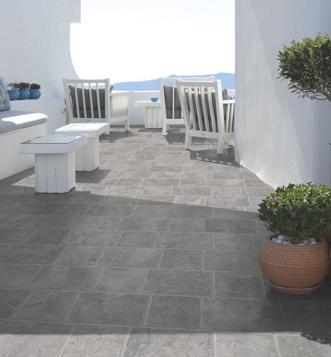 Grey tiles Blue stone by Ceramica Rondine