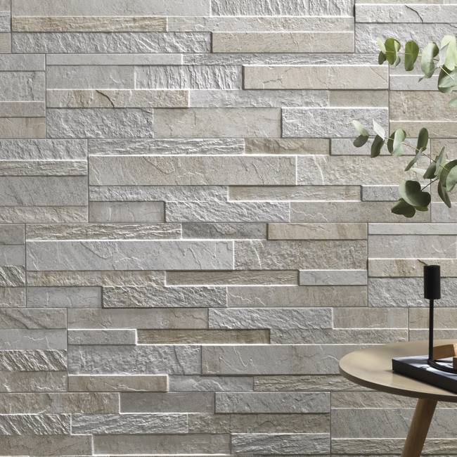 3D stone effect porcelain stoneware