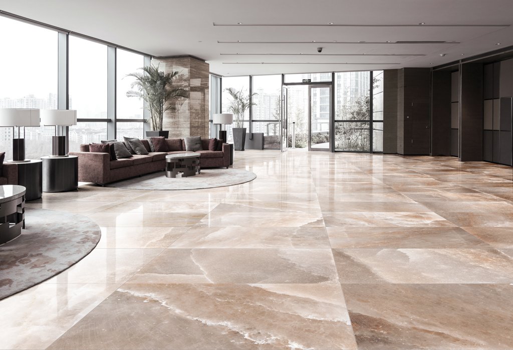 Marble effect flooring Himalaya by Ceramica Rondine