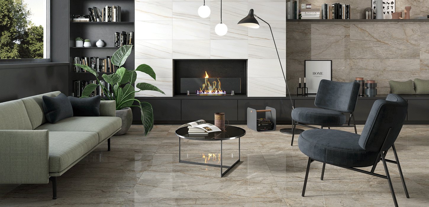 canova Marble-effect porcelain stoneware collection.