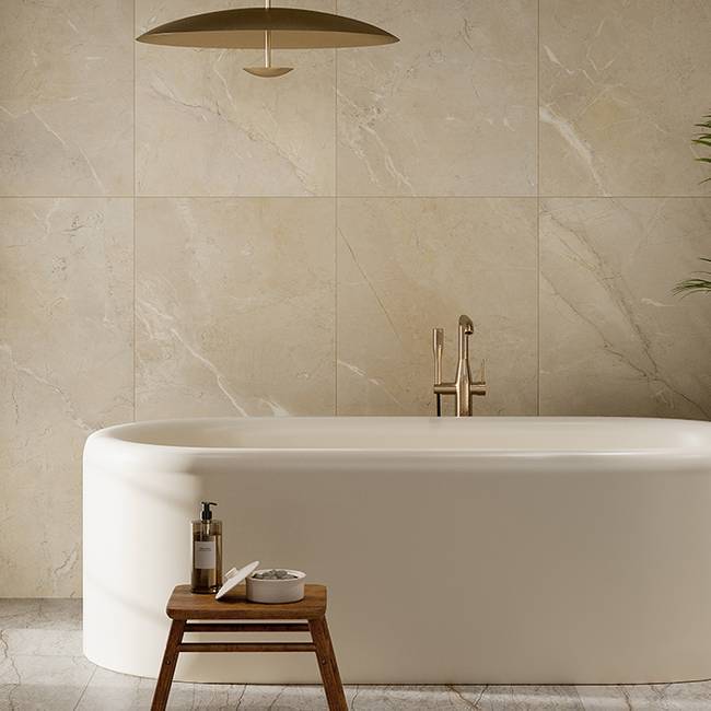 Marble-effect porcelain stoneware collection.