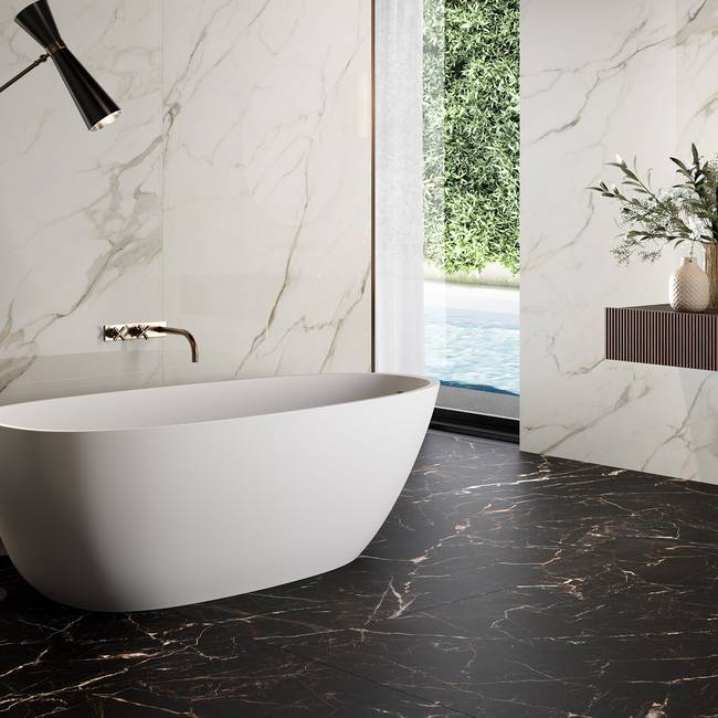 Marble effect tiles