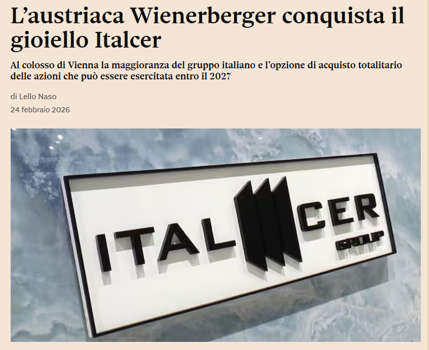 L’austriaca Wienerberger conquista il gioiello Italcer