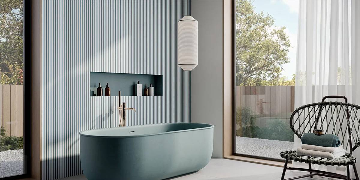 Ludo Nova 3D di Ceramica Rondine: il rivestimento bagno 3D dal design originale