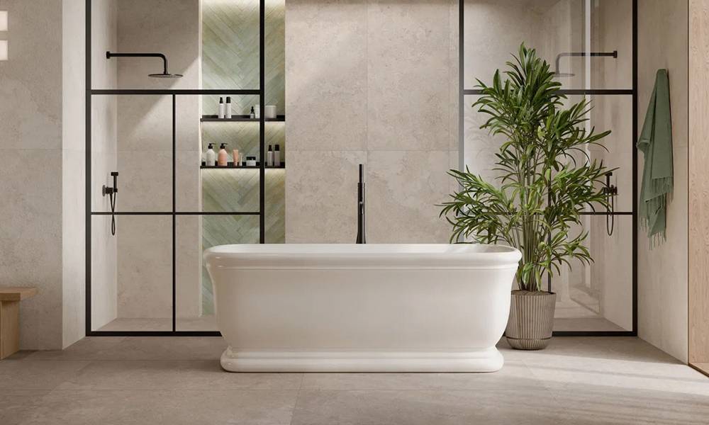 Mosaici per il bagno in gres porcellanato: texture, ritmo e dettagli di progetto