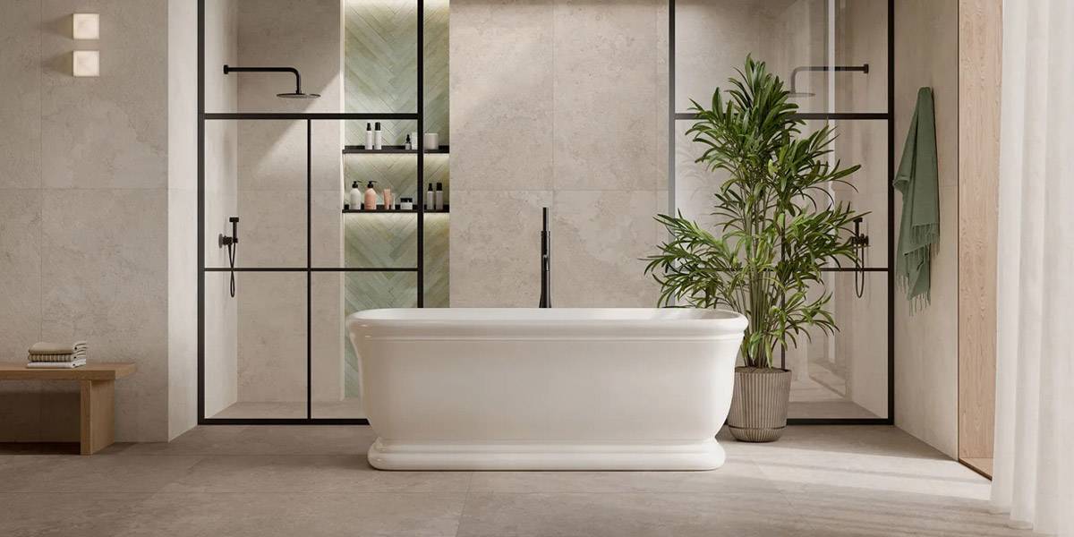 Mosaici per il bagno in gres porcellanato: texture, ritmo e dettagli di progetto