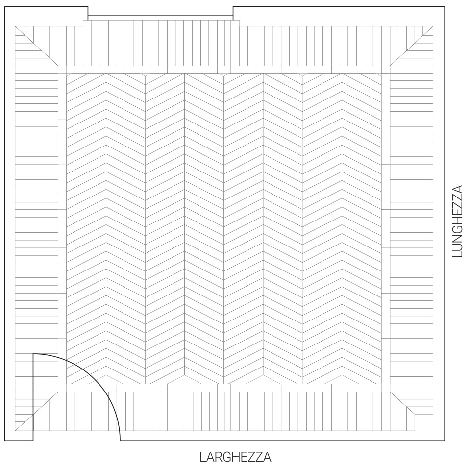 Calcolatore di posa Chevron